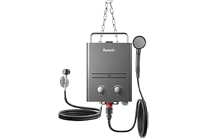 2025 GEN II Ranein 5L Portable Propane Water Heater, Outdoor Up to 1.58 GPM, 41,000 BTU On Demand Instant Hot Tankless Water 