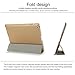 BESDATA Ultra Slim Lightweight Smart Stand Cover Auto Wake/Sleep Function & Translucent Back Case for Apple iPad 2 / iPad 3 / iPad 4 Bundle with Screen Protector, Cleaning Cloth & Stylus (Gold)
