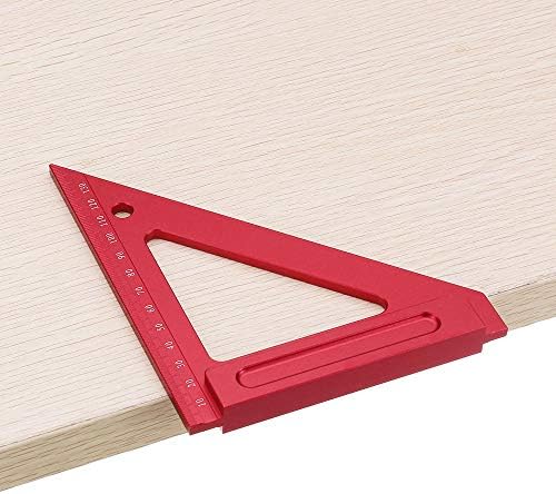 ALLSOME 150mm Aluminium Triangle Ruler l-Square Straight Ruler for Woodworking Tool HT2323