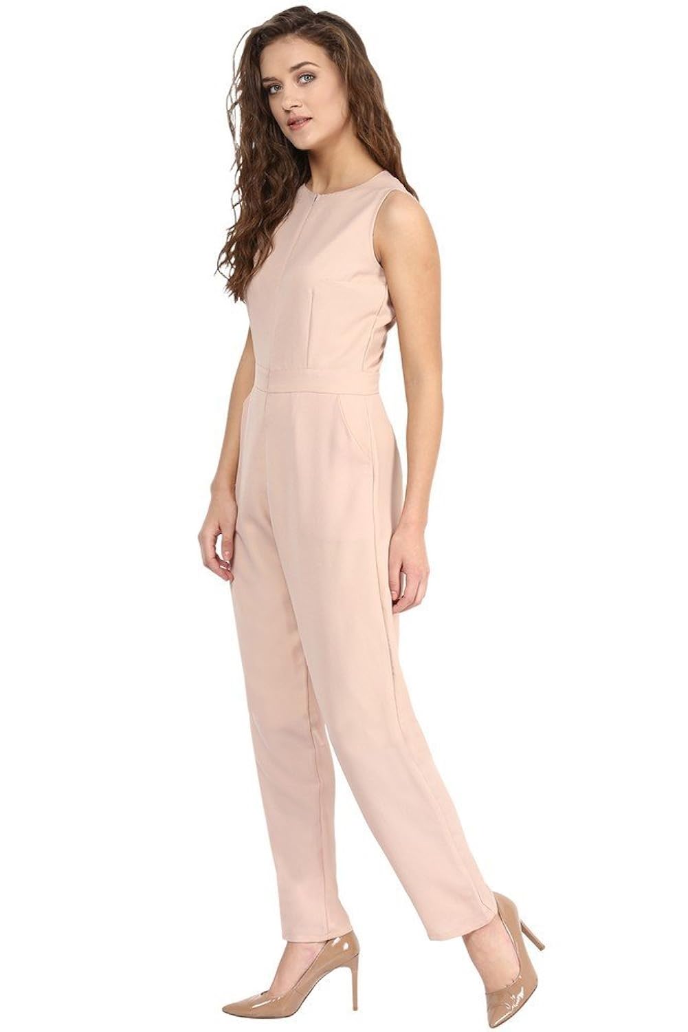 miss chase women's crepe straight jumpsuit