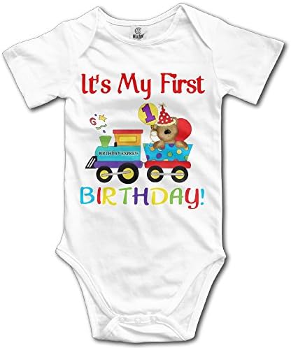 Zananala It's My First Birth Day Baby Funny Newborn Onesie Bodysuit in 4 Sizes