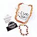 Baltic Amber Teething Necklace with Amber Bracelet for Babies (Unisex) Anti Flammatory, Drooling & Teething Pain Relief - Certified Genuine Baltic Amber Chip Bead by Lolly Llama - Honey (Light Brown)