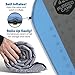 Rugged Camp Self Inflating Sleeping Pad - Foam Camping Mat is 1.5 Inches Thick Perfect for Hiking, Backpacking, Travel - Lightweight, Waterproof & Compact Camping Air Mattress (Blue)