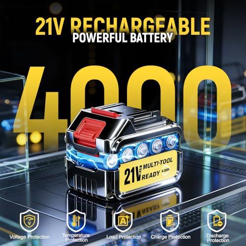 Traumheim High Pressure Washer 21 V/68 Bar/990PSI – 2 x 4000 mAh Battery – Complete Set 17 Pieces – Multi-Purpose Portable Cleaner for Car, Terrace, Garden