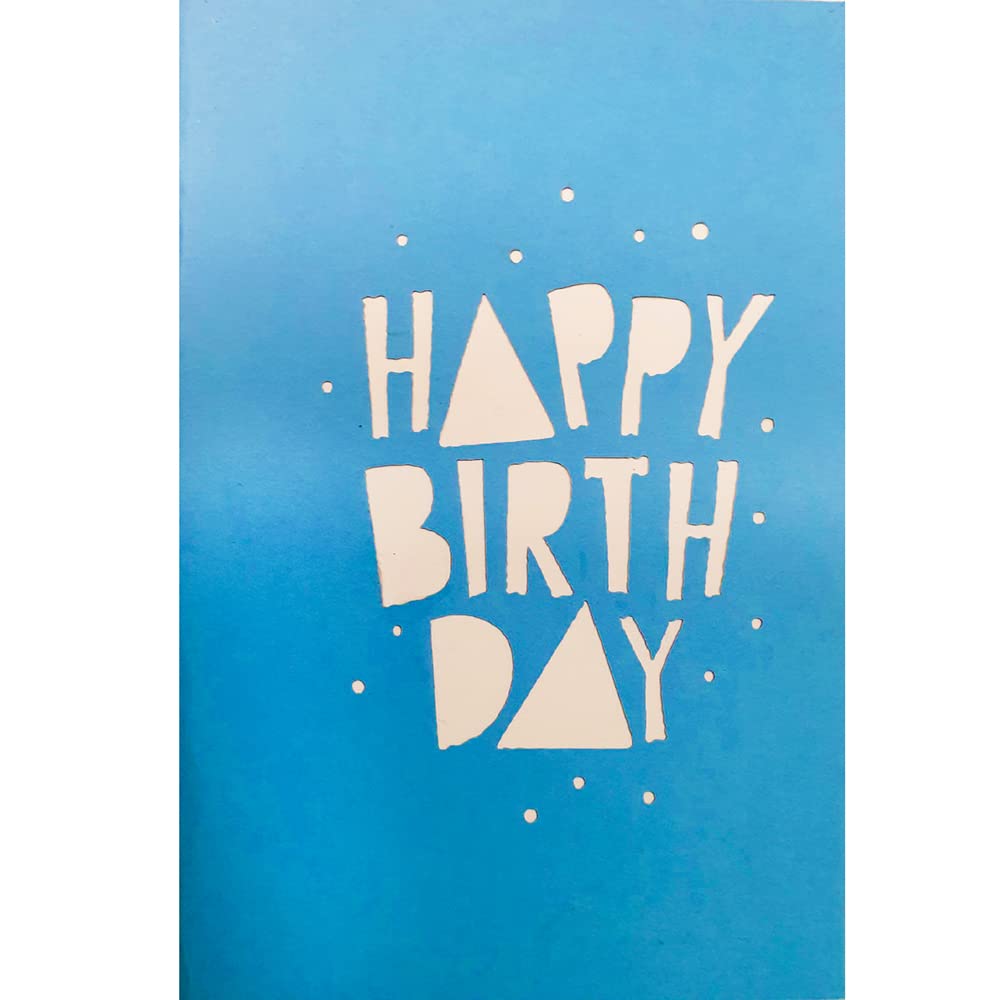 Origami Surprise Birthday Greeting Card Happy Birthday 3D Coloured Balloons