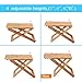 Furniture Life Squatting Toilet Stool, Folding Bamboo Wood Squat Stools, Ultra Portable & Eco Friendly, Free Travel Bag Included, Bathroom Foot Stool (One Pair)
