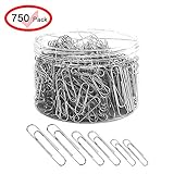 Paper Clips，750pcs Silver Small/Medium/Jumbo Size Paper Clips for School/Office and Personal Document Organization (28/33/50mm)