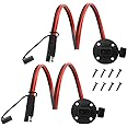 WMYCONGCONG 2 PCS SAE Power Socket Sidewall Port Connector 10AWG 23.62inch SAE Quick Disconnect Panel Mount Power Cable with Cap for Solar Generator Battery Charger