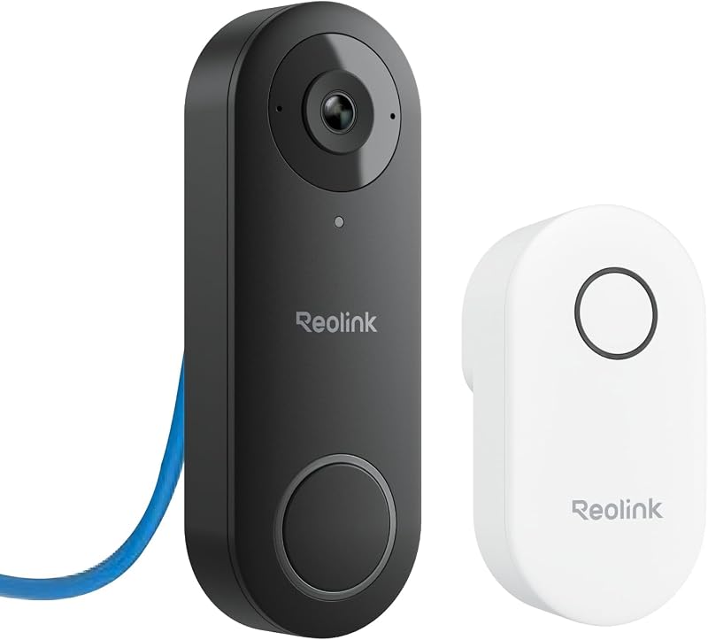 Reolink PoE Doorbell Camera 5MP Super HD Smart Video Doorbell with Chime 180°