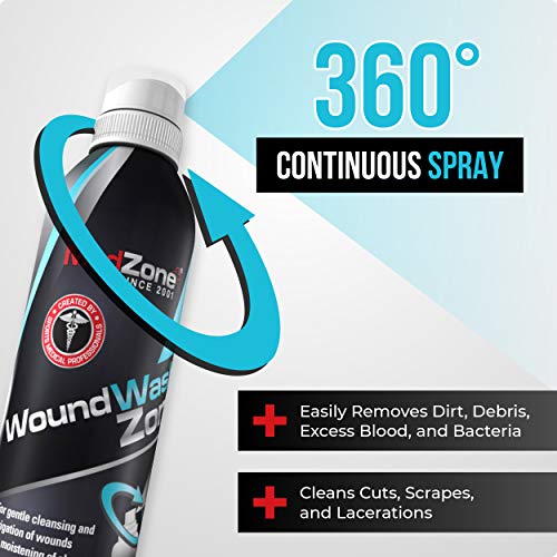 MedZone Piercing Aftercare and Wound Sterile Saline Spray Wash, 8 Ounce