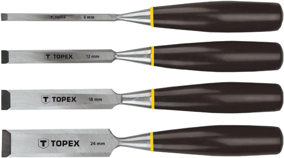 Topex 09 A310 - Pack of 4 Chisel (6, 12, 18, 24 mm)