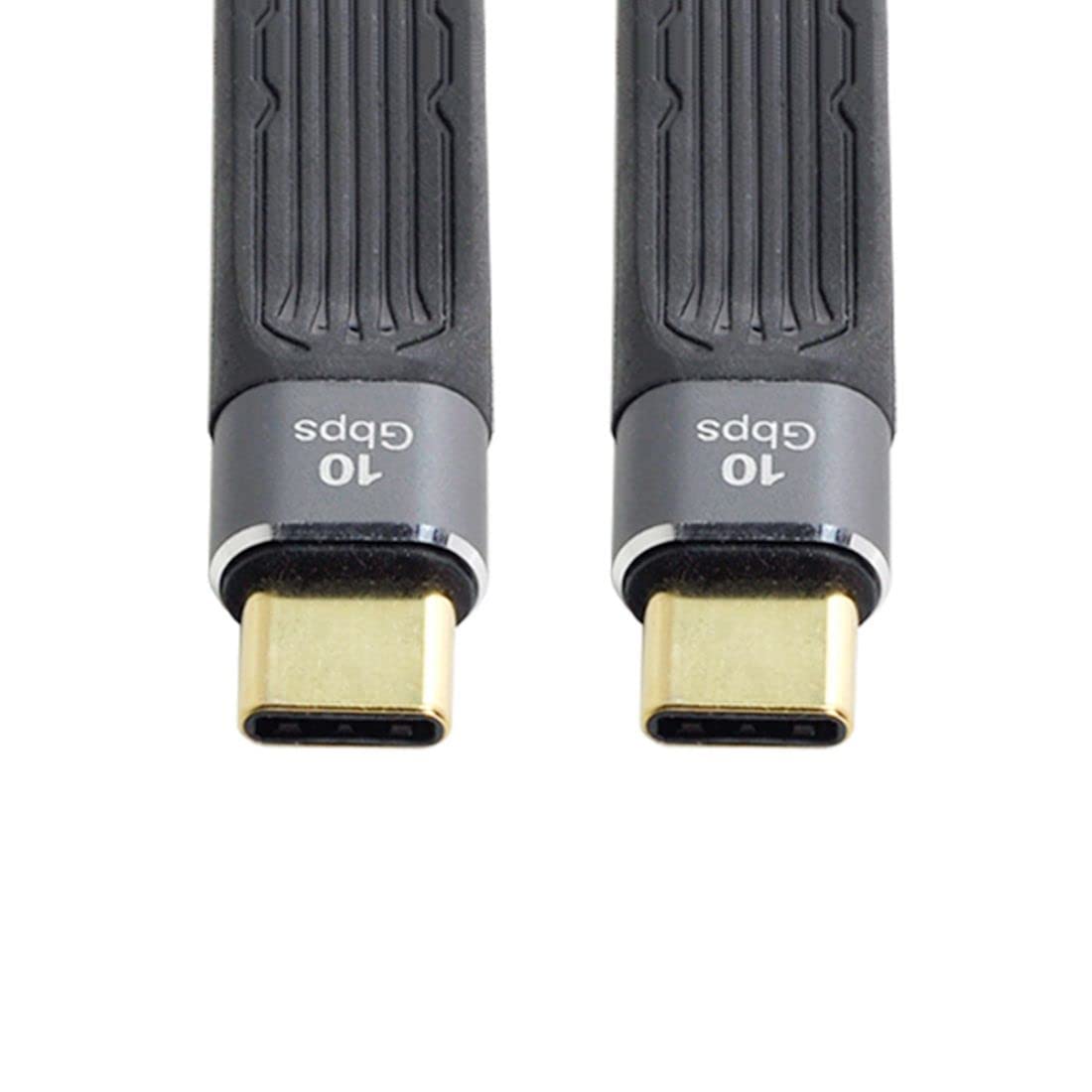 ChenYang CY USB-C Type-C Male to USB-C Male USB 3.1 10Gbps 65W 3A Flat Slim FPC Data Cable for Laptop & Phone 13cm — image 1