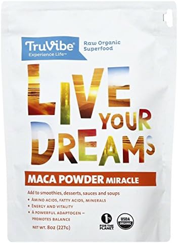 TruVibe Organic Maca Powder Miracle 8 OZ (Pack of 2) + (Vitaminder Power Shaker Bottle, 20 oz Bottle)