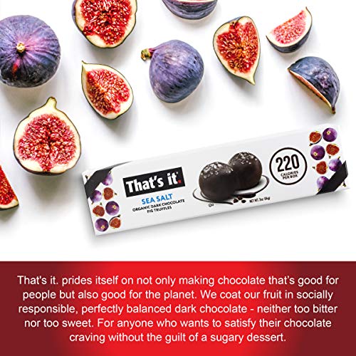 That's it. Sea Salt Organic Dark Chocolate Truffles (6 Truffle Per Box) All Natural Unsweetened Fruit Delicious (Only 35 Calories per truffle) Healthy Snacks with Non-GMO and Gluten Free Perfect Gift - Thumbnail 3