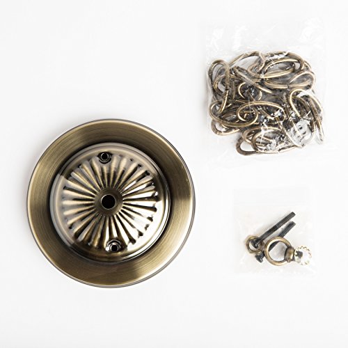 5 Inch Antique Ceiling Plate and 3 Foot Hanging Chain