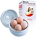 Only 5 Minutes for Hard or Soft Boiled Eggs, MICOOK Microwave Egg Cooker, Microwave Egg boiler poacher, No Piercing Required, Dishwasher Safe, Hot Sell in Japan