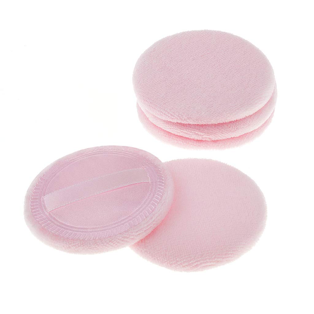 5x Makeup Powder Puff Applicator Cotton Round Powder Sponge Air Cushion Puff (pink)