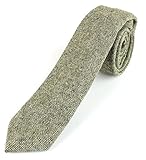 Men's Wool Knit Skinny Necktie Tie - Green