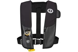 Mustang Survival Corp Inflatable PFD with HIT (Auto Hydrostatic) and Bright Fluorescent Inflation Cell