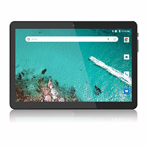 Tablet 10 inch, Android 9.0 Pie, 3G Phablet, 2GB RAM, 32GB Storage, Quad-Core Processor, Dual SIM Card Slot and Cameras, WiFi, Bluetooth – Black