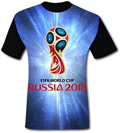 Championship Trophy Logo FIFA World Cup Russia 2018 Mens T-Shirts 3D Printed Tee Shirt Large