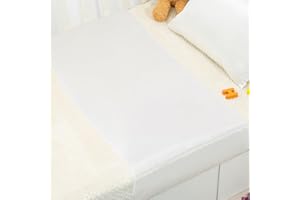 PROMEED 23 Momme Silk Crib Slip for Baby Hair, No More Bed Head and Baby Bald Spots, 100% Silk Crib/Bassinet Sheets for Baby Boy/Girl (White)