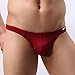 Brave Person Men's Sexy Thong Underwear Low Rise Bikini T-Back G-String (S, Red)