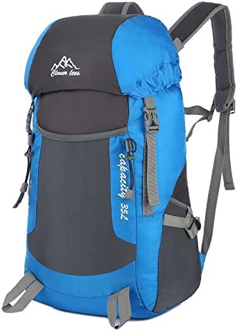 40L Foldable Lightweight Backpack LERMX Large Durable Water Resistant Packable Daypack for Travel Hiking Camping (Blue)