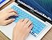 XSKN Hebrew Language Blue Silicone Keyboard Skin Cover for 2015 and Earlier Released MacBook Air 13 MacBook Pro 13 15 17 Inch - US EU Common Version