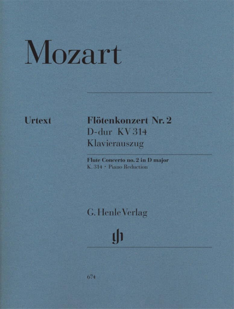 Concerto for Flute and Orchestra D major KV 314 - flute and orchestra - piano reduction with solo part - (HN 674)