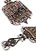 Ivenf Large Size Sun & Castle Vintage Style Foldable Make-Up Metal Hand Mirror, Basso-Relievo Castle Pattern, Bronze & Pink (Manufacturer Discontinued)