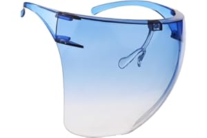 Rofawee Face with Glasses See Through Transparent Clear Face Anti-Fog Plastic Full Face Covering Reusable Full Cover Protect 