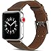 Apple Watch Band 42mm, Camyse Genuine Leather iwatch Strap Replacement Band with Stainless Metal Buckle for Apple Watch Series 3 Series 2 Series 1 Sport and Edition - Dark Brown