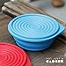 Collapsible Silicone Bowl for Camping - Food-grade & Space-Saving, Sky Blue - by Not Just A Gadget