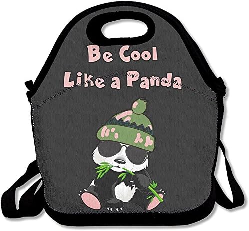 Starindian Flying XIE Lunch Tote Bag Be Cool Like A Panda Insulated Lunch Box Food Bag Pouch Tote Bag For Adults, Kids School Work Picnic Reusable Container Neoprene