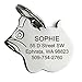 GoTags Stainless Steel Cat ID Tags, Available in Mouse and Cat Shapes, Includes up to 4 Lines of Custom Engraved Personalized Text