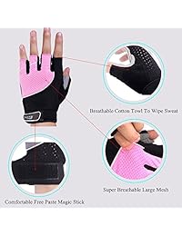 Levantamiento de Peso Guantes Gimnasio Ciclismo Entrenamiento crossfit, elutong Nueva llegada transpirable y antideslizante sílice mejor Luz de microfibras de correr bicicleta de montaña guantes Hombre y la Mujer