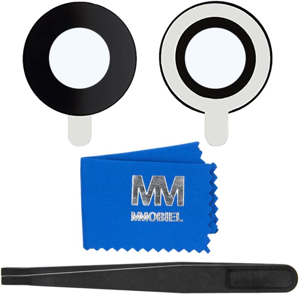 MMOBIEL Back Rear Camera Glass Lens Replacement Compatible with iPhone SE 2022 / SE 2020/8 / 7 - Incl. Double Sided Adhesive, Tweezer and Cloth