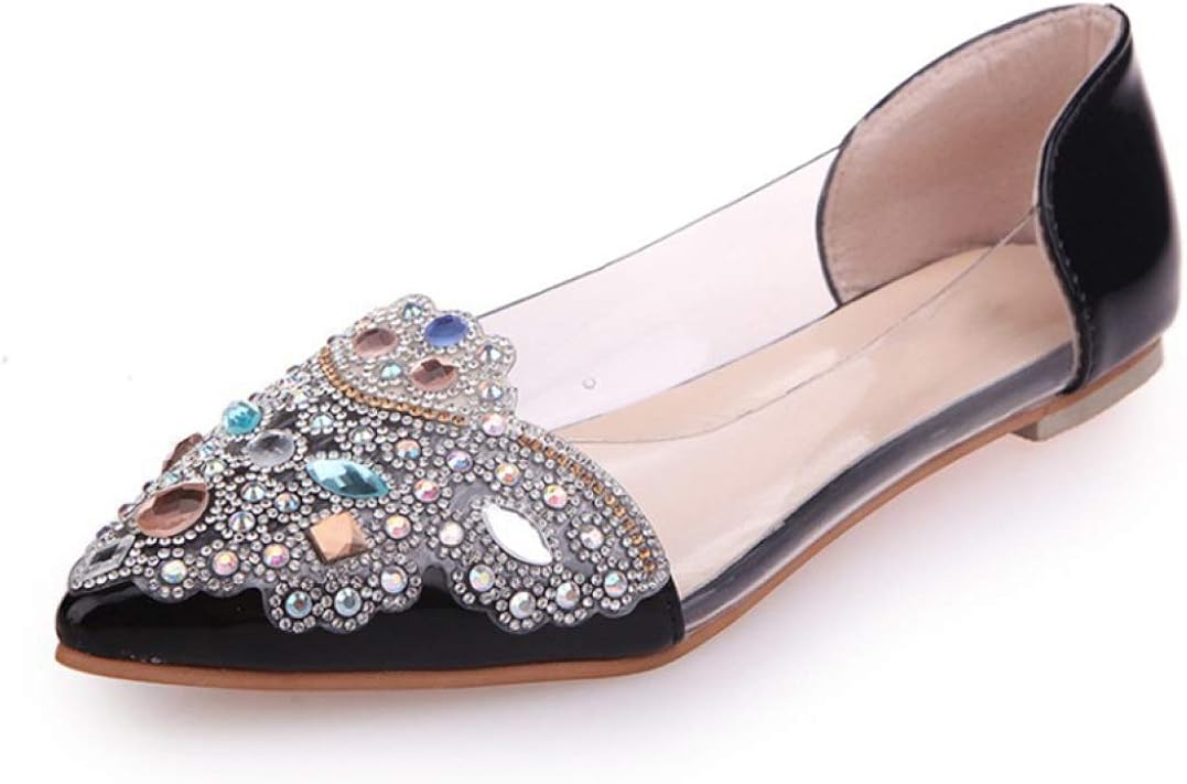 clear pointed toe flats