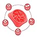HSpet-HOME Dog Bowls Slow Feeder Fun Interactive Anti-Choke Pet Bowl Non-Slip Drink Water Bowl Healthy Food Bowl Bloat Stop Happy Foraging Bowl (Red)