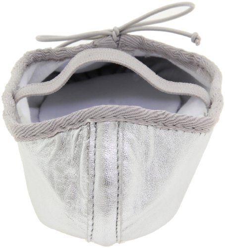 Dance Class Women's B702 Full Sole Metallic Ballet Slipper,Silver,10 M US