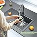 2PCS Upgrade Kitchen Sink Strainer with Handle, Premium Stainless Steel Sink Garbage Disposal Stopper Mesh Basket, Wide Rim 4.33