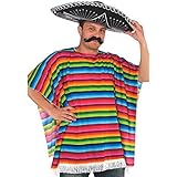 Cinco De Mayo Fiesta Party Rainbow Striped Serape Accessories, 1 Piece, Made from Polyester Fabric, Mexican Fiesta/ Cinco de Mayo, 40" by Amscan