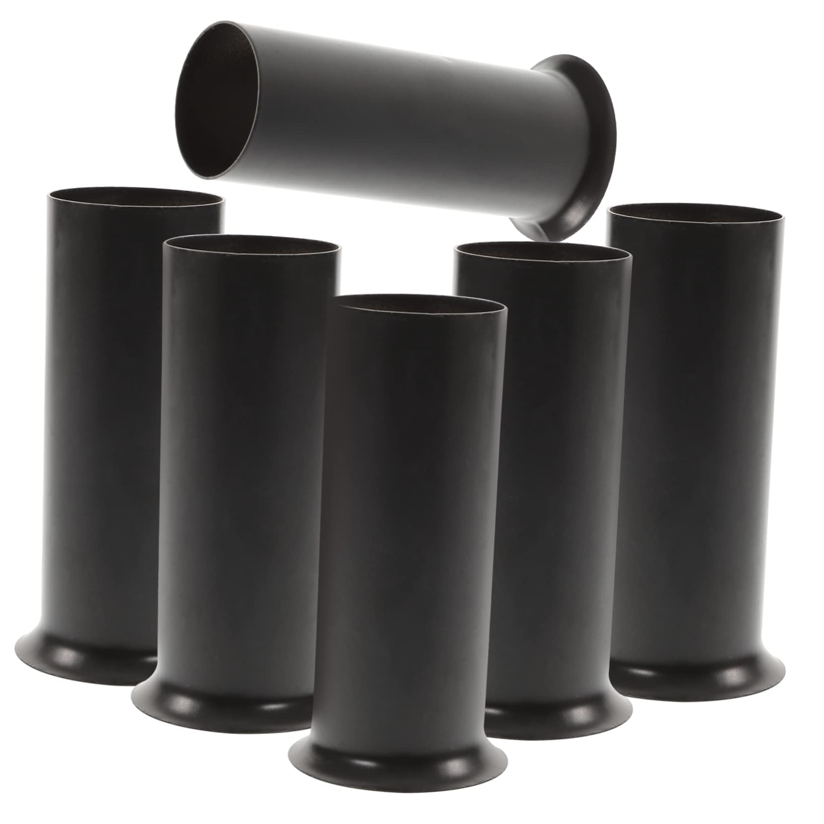 CAXUSD 6pcs Metal Candle Sleeves for Chandelier Light Fixtures Candelabra Base Socket Easy Installation Candle Tube for Crystal Lamps and Home Lighting