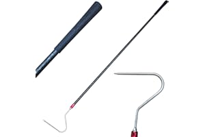 RUYARXNM 48'' High-Carbon Snake Hook Catcher Stick Tongs Grabber Reptile Pick-up Handling Tools for Catching,Moving Snakes or Hunting Game Finders