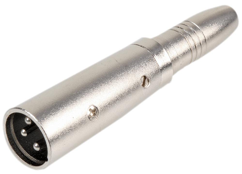 Pro Signal XLR Plug to 6.35mm Mono Jack Socket – 3-Pole Audio Adapter, Zinc Alloy, Nickel Plated – PS11493