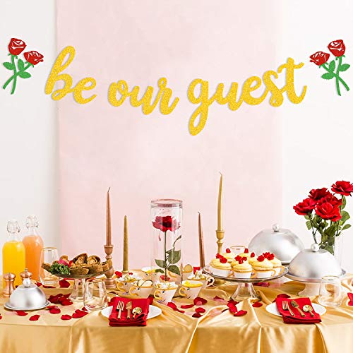 Be Our Guest Banner Beauty And The Beast Party Supplies Reception ...