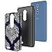 ZTE Zmax Pro Case, TownShop Moroccan Floral Design Hard Impact Dual Layer Shockproof Bumper Case for ZTE Grand X Max 2/ Imperial Max Z963U/ Zmax Pro/ZTE Kirk Z988/ ZTE Max Duo 4G