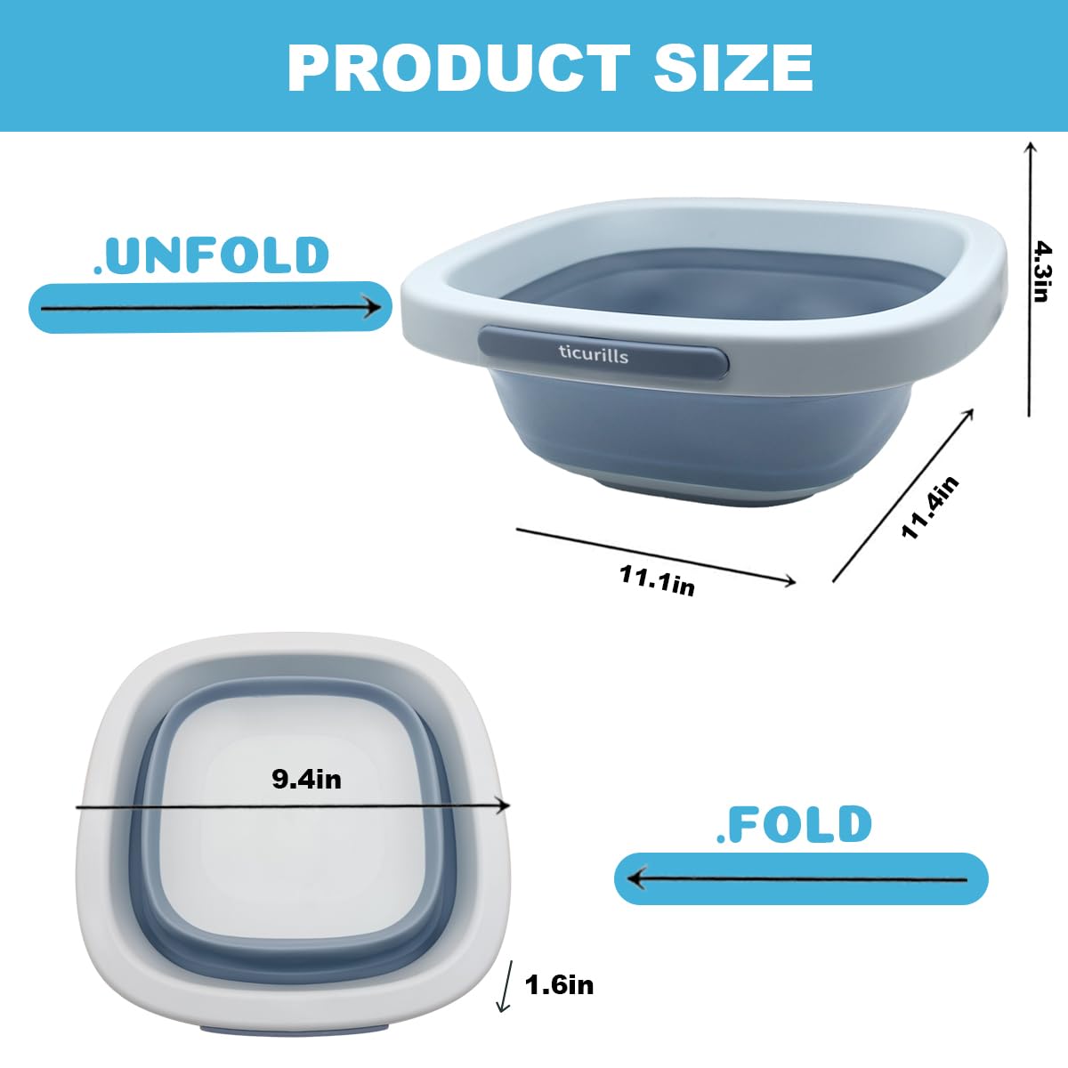 Collapsible Baby Bottles Wash Basin, Ideal Gifts for Baby & Moms, Multi-Purpose Wash Basin for Babies Bottles and Breast Pump, Babies Essentials for Newborns Infant Travel, Trips, Camping