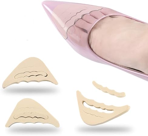 Amazon 4対 ハイヒール つま先 クッション レディース メンズ ブーツ つま先衝撃吸収クッション インソール パッド つま先保護 ズキズキ防止 靴のサイズ調整 足ズレ 前滑り 型崩れ パカパカ防止 靴脱げ対策 Kavavo 外反母趾 内反母趾用